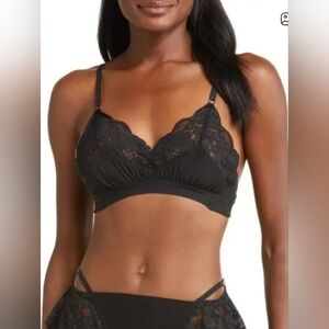NWT We Are HAH Ladies Lounge Bralette - Noir Size Large